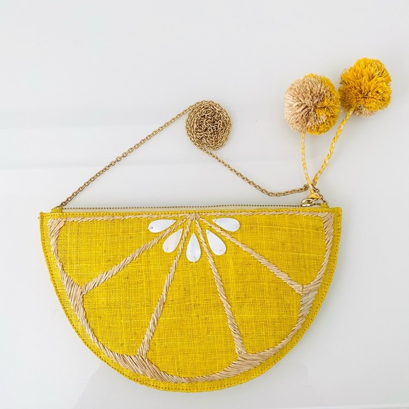 Handbags - NWOT Anthropologie Kayu lemon slice clutch bag